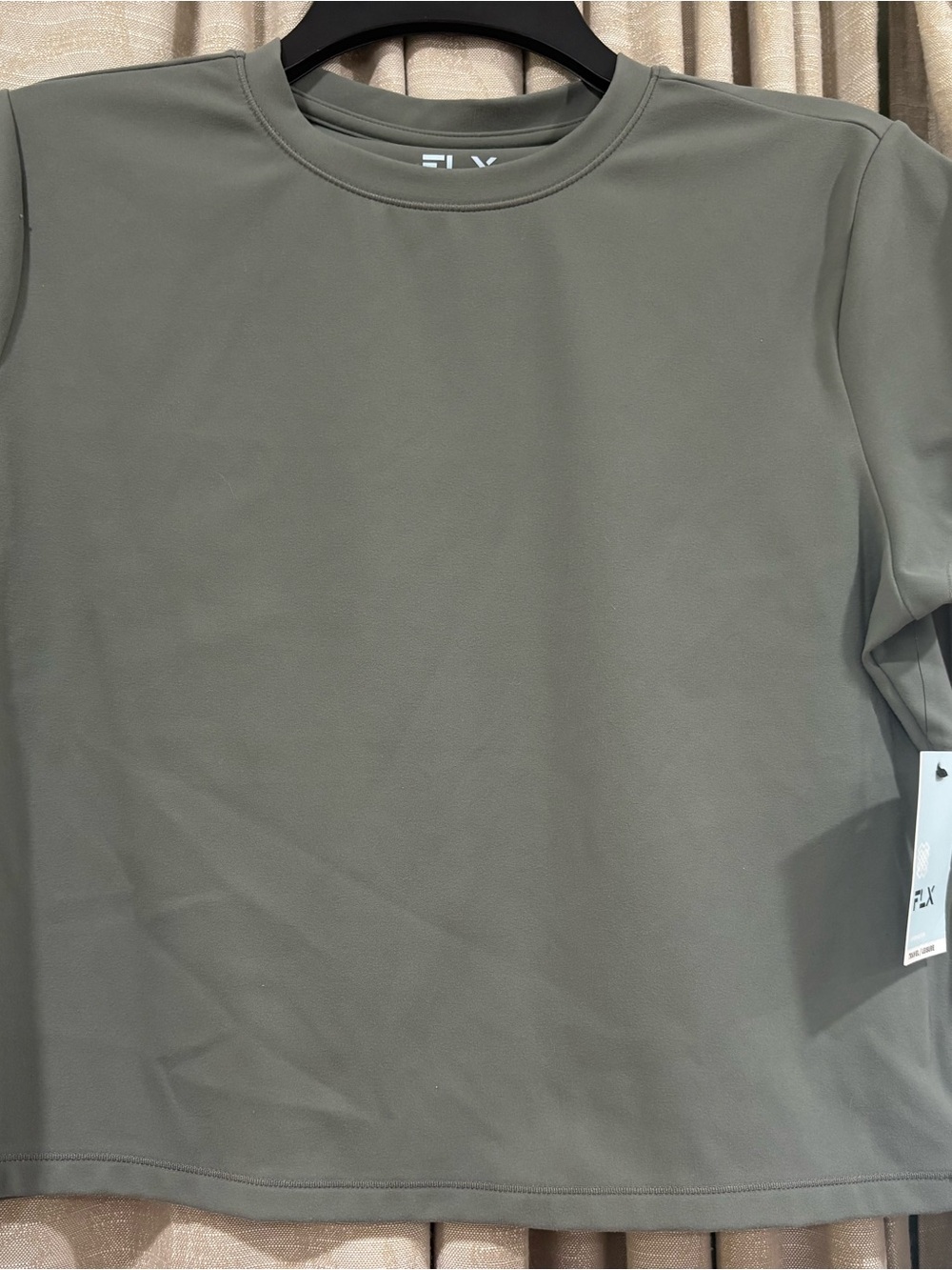 FLX Olive Green Crewneck Crop Top